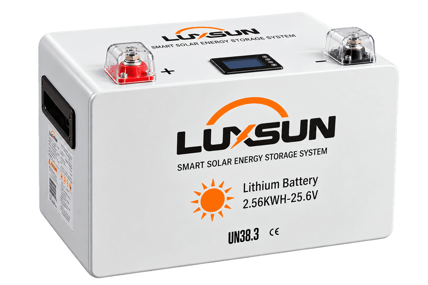 LUXSUN 2.56kWh 24V Lithium Battery, front view